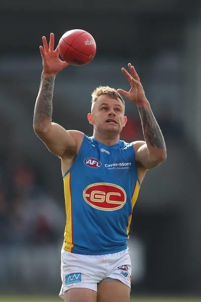 Brandon Ellis of the Suns in action during the round 17 AFL match between Greater Western Sydney Giants and Gold Coast Suns at Mars Stadium on July...