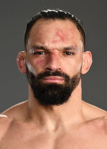 Michel Pereira of Brazil poses for a portrait after his victory during the UFC 264 event at T-Mobile Arena on July 10, 2021 in Las Vegas, Nevada.