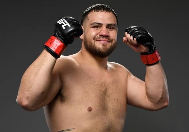 Tai Tuivasa of Australia poses for a portrait after his victory during the UFC 264 event at T-Mobile Arena on July 10, 2021 in Las Vegas, Nevada.