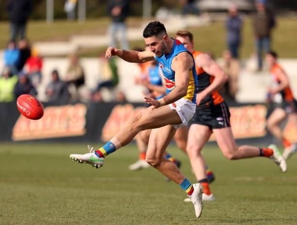 Bayden Fiorini of the Suns in action during the round 17 AFL match between Greater Western Sydney Giants and Gold Coast Suns at Mars Stadium on July...