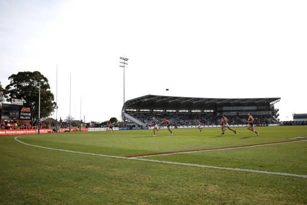 General view during the round 17 AFL match between Greater Western Sydney Giants and Gold Coast Suns at Mars Stadium on July 11, 2021 in Ballarat,...