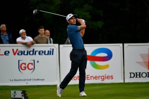 Ivan Cantero Guitierrez of Spain plays his first shot on the 1st hole during Day Four of Le Vaudreuil Golf Challenge at Golf PGA France du Vaudreuil...