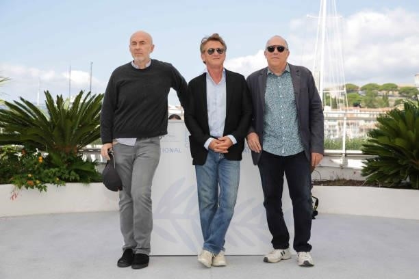 Producer Fernando Sulichin, Sean Penn and Producer William Horberg attend the "Flag Day