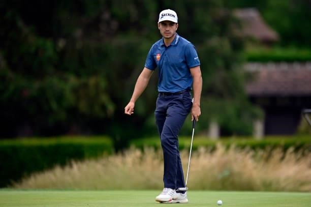 Ivan Cantero Gutierrez of Spain looks on during Day Four of Le Vaudreuil Golf Challenge at Golf PGA France du Vaudreuil on July 11, 2021 in Le...