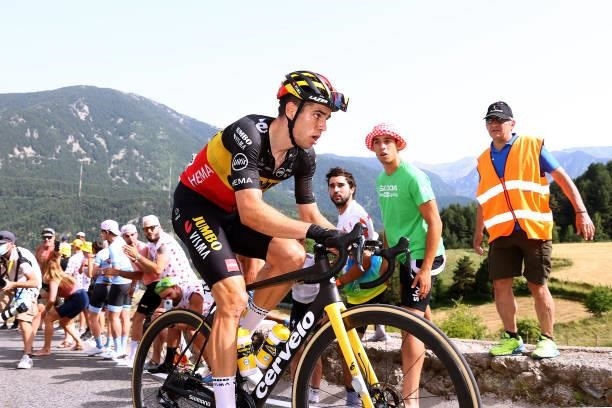 Wout Van Aert of Belgium and Team Jumbo-Visma during the 108th Tour de France 2021, Stage 15 a 191,3km stage from Céret to Andorre-la-Vieille / Col...