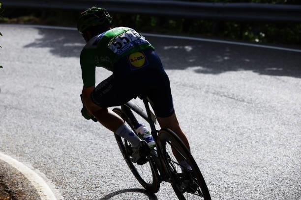 Mark Cavendish of The United Kingdom and Team Deceuninck - Quick-Step Green Points Jersey during the 108th Tour de France 2021, Stage 15 a 191,3km...