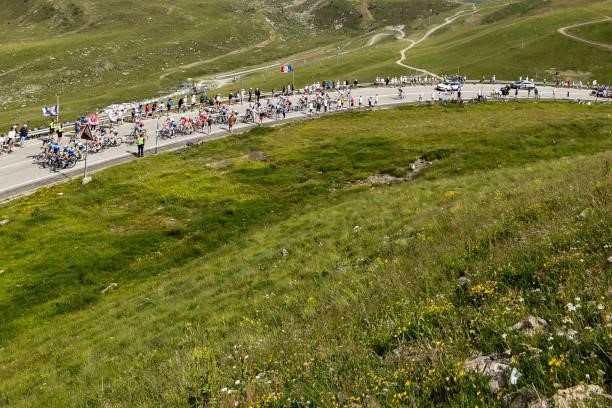 The peloton passing through Port d'en Valira during the 108th Tour de France 2021, Stage 15 a 147km stage from Céret to Andorra la Vella / @LeTour /...