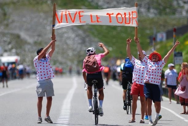 Fans ambiance before the Tour arrives, during the 108th Tour de France 2021, Stage 15 a 147km stage from Céret to Andorra la Vella / @LeTour /...