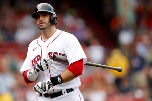 Martinez of the Boston Red Sox during the third inning against the Philadelphia Phillies at Fenway Park on July 11, 2021 in Boston, Massachusetts.