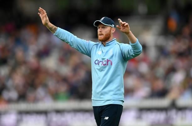 England captain Ben Stokes directs the field during the 2nd Royal London Series One Day International between England and Pakistan at Lord's Cricket...