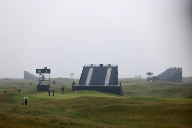 General view on course during a practice round for The 149th Open at Royal St George’s Golf Club on July 12, 2021 in Sandwich, England.