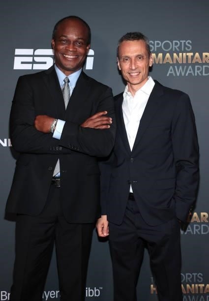 Rob King and Jimmy Pitaro attend the 2021 Sports Humanitarian Awards on July 12, 2021 in New York City.