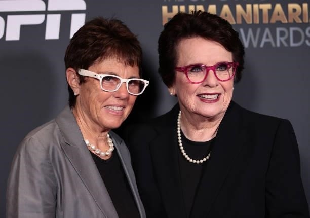 Billie Jean King and Ilana Kloss attend the 2021 Sports Humanitarian Awards on July 12, 2021 in New York City.