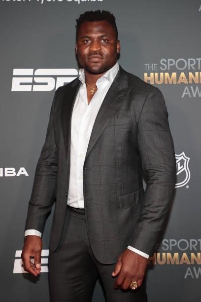 Francis Ngannou attends the 2021 Sports Humanitarian Awards on July 12, 2021 in New York City.