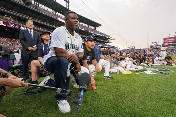 Ken Griffey Jr. Watches on during the 2021 T-Mobile Home Run Derby at Coors Field on July 12, 2021 in Denver, Colorado.