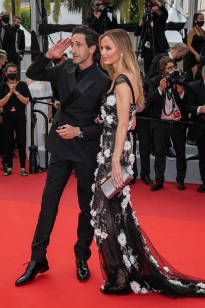 Adrien Brody and Georgina Chapman attend the "The French Dispatch
