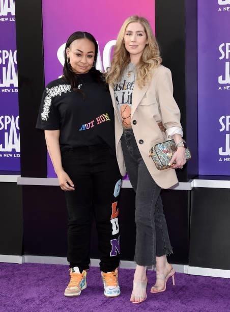 Raven-Symoné Pearman-Maday and Miranda Pearman-Maday attend the Premiere of Warner Bros "Space Jam: A New Legacy