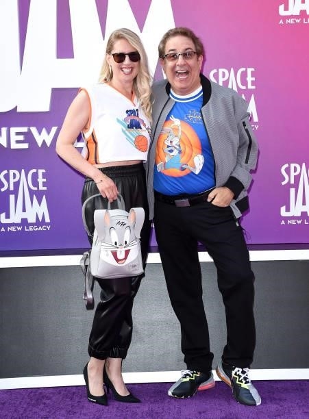 Jeff Bergman and guest attend the Premiere of Warner Bros "Space Jam: A New Legacy