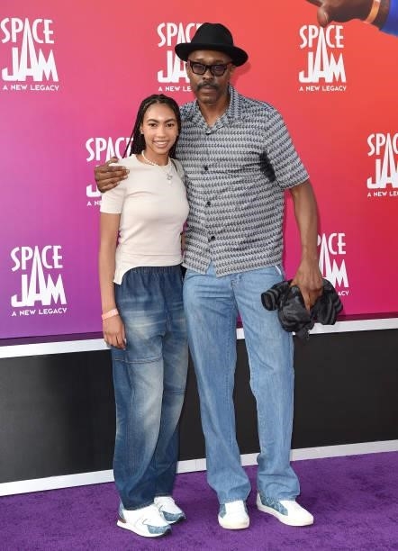 Wood Harris and guest attend the Premiere of Warner Bros "Space Jam: A New Legacy
