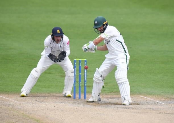 Daryl Mitchell of Worcestershire bats during the LV = Insurance County Championship match between Worcestershire and Warwickshire at New Road on July...