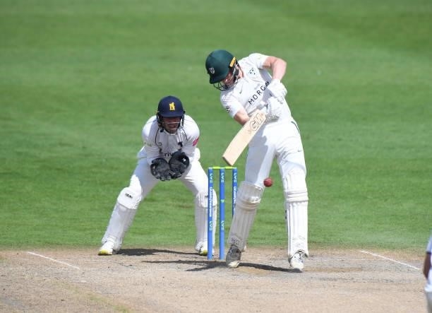 Jack Haynes of Worcestershire bats during the LV = Insurance County Championship match between Worcestershire and Warwickshire at New Road on July...