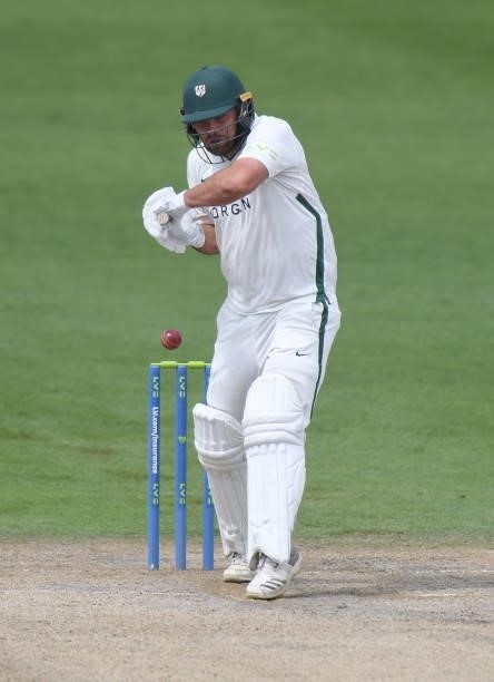 Joe Leach of Worcestershire bats during the LV = Insurance County Championship match between Worcestershire and Warwickshire at New Road on July 13,...