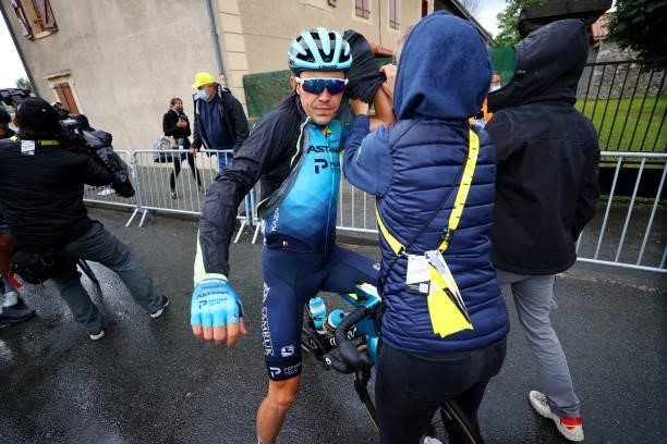 Alex Aranburu of Spain and Team Astana - Premier Tech at arrival during the 108th Tour de France 2021, Stage 16 a 169km stage from Pas de la Casa to...