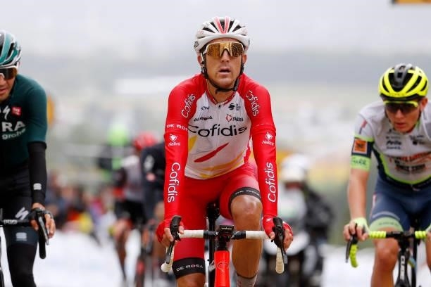 Rubén Fernández of Spain and Team Cofidis at arrival during the 108th Tour de France 2021, Stage 16 a 169km stage from Pas de la Casa to...