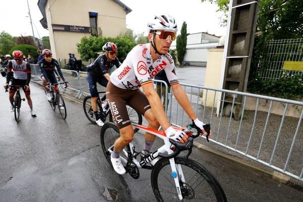 Oliver Naesen of Belgium and AG2R Citroën Team at arrival during the 108th Tour de France 2021, Stage 16 a 169km stage from Pas de la Casa to...