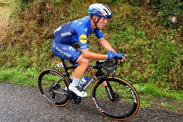 Davide Ballerini of Italy and Team Deceuninck - Quick-Step during the 108th Tour de France 2021, Stage 16 a 169km stage from Pas de la Casa to...