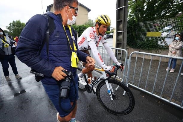 Greg Van Avermaet of Belgium and AG2R Citroën Team at start during the 108th Tour de France 2021, Stage 16 a 169km stage from Pas de la Casa to...