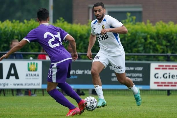 Oussama Tannane of Vitesse during the pre-season Friendly match between Vitesse and OFI Kreta at the RKSV Driel Stadion on July 13, 2021 in Driel,...