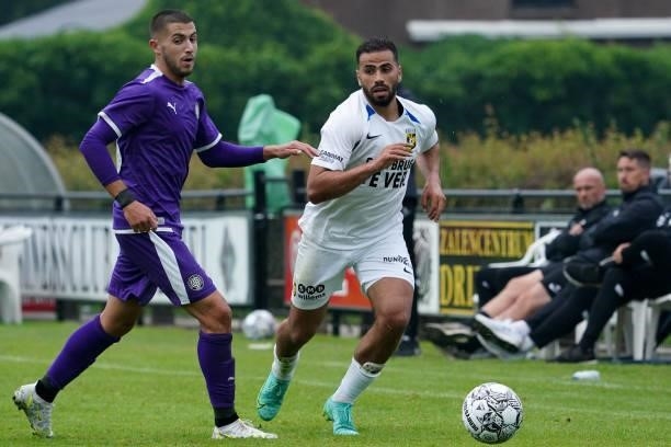 Oussama Tannane of Vitesse during the pre-season Friendly match between Vitesse and OFI Kreta at the RKSV Driel Stadion on July 13, 2021 in Driel,...
