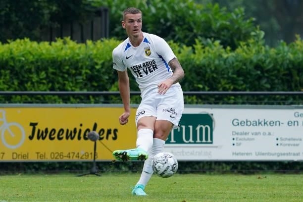 Simon van Duivenbooden of Vitesse during the pre-season Friendly match between Vitesse and OFI Kreta at the RKSV Driel Stadion on July 13, 2021 in...