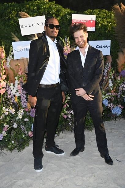 Shawn Mann and Dillon James attend the Naked Heart France Riviera Dinner 2021 during the 74th annual Cannes Film Festival on July 13, 2021 in Cannes,...