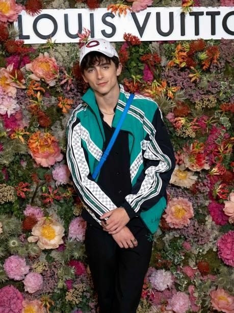 Timothée Chalamet attends the Louis Vuitton Dinner at Fred L'Ecailler during the 74th annual Cannes Film Festival on July 13, 2021 in Cannes, France.