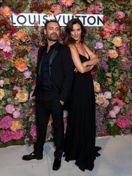 Augustin Trapenard and Doria Tillier attends the Louis Vuitton Dinner at Fred L'Ecailler during the 74th annual Cannes Film Festival on July 13, 2021...