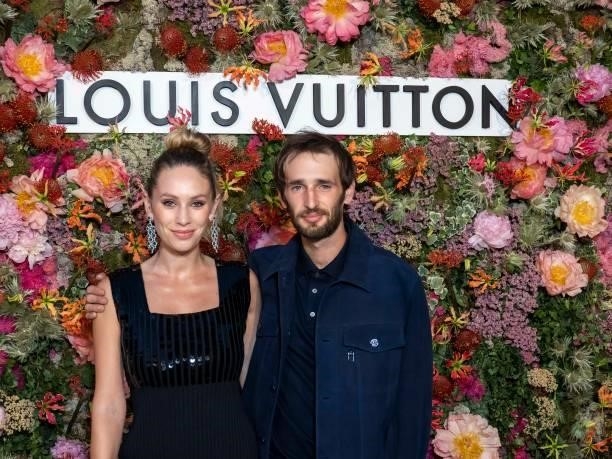 Dylan Penn and Hopper Penn attends the Louis Vuitton Dinner at Fred L'Ecailler during the 74th annual Cannes Film Festival on July 13, 2021 in...