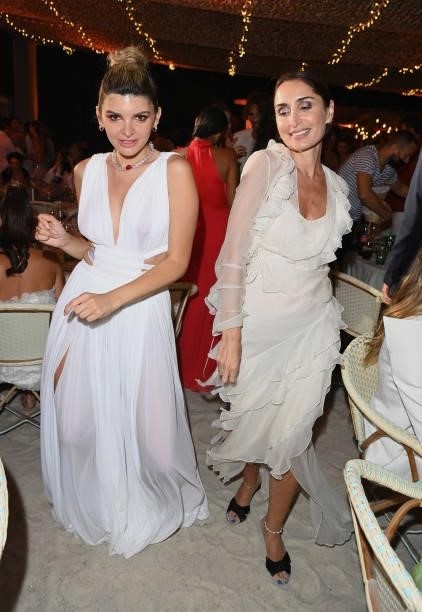 Alisa Volskaya and Geraldine Boublil attend the Naked Heart France Riviera Dinner 2021 during the 74th annual Cannes Film Festival on July 13, 2021...