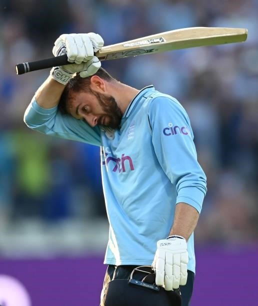 James Vince of England leaves the field after being dismissed during the 3rd One Day International between England and Pakistan at Edgbaston on July...