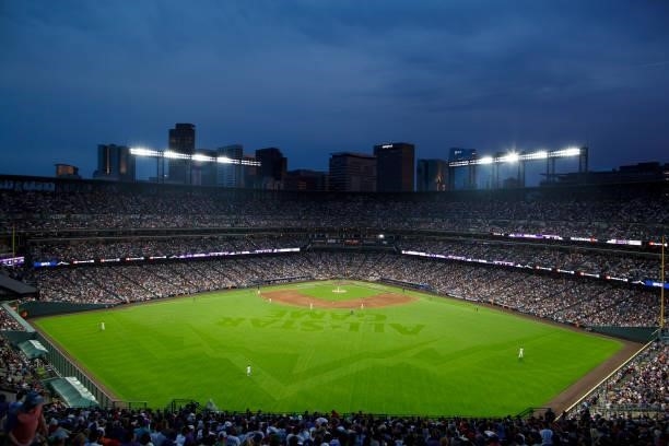 General view of the stadium in the seventh inning during the 91st MLB All-Star Game at Coors Field on July 13, 2021 in Denver, Colorado.