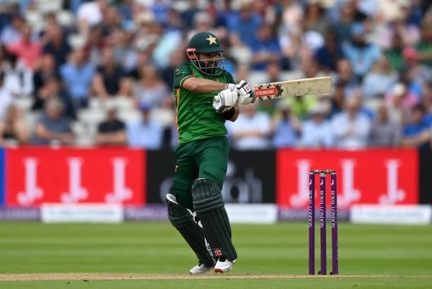 Mohammad Rizwan of Pakistan during the 3rd Royal London Series One Day International between England and Pakistan at Edgbaston on July 13, 2021 in...