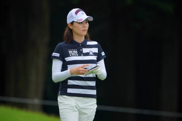 Hina Arakaki of Japan is seen on the 5th tee during the pro-am ahead of the GMO Internet Ladies Samantha Thavasa Global Cup at Eagle Point Golf Club...