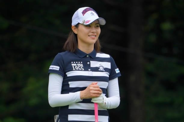 Hina Arakaki of Japan is seen on the 6th tee during the pro-am ahead of the GMO Internet Ladies Samantha Thavasa Global Cup at Eagle Point Golf Club...