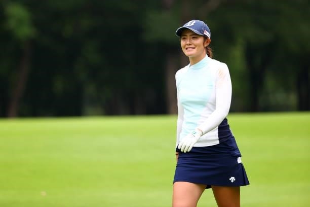 Ayaka Watanabe of Japan is seen on the 14th hole during the pro-am ahead of the GMO Internet Ladies Samantha Thavasa Global Cup at Eagle Point Golf...