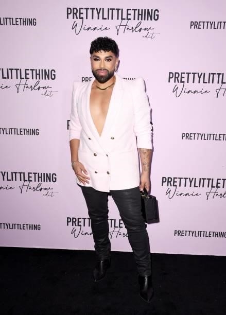 Mac Daddyy attends the PLT x Winnie Harlow Event hosted by PrettyLittleThing at La Mesa Lounge and Restaurant on July 14, 2021 in Los Angeles,...