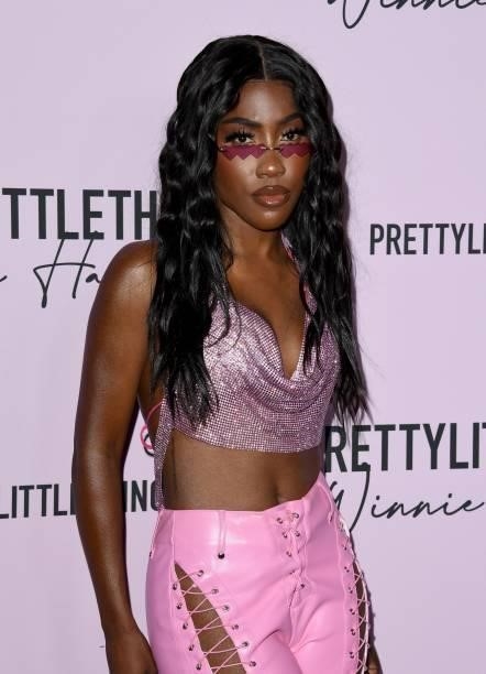 Sevyn Streeter attends the PLT x Winnie Harlow Event hosted by PrettyLittleThing at La Mesa Lounge and Restaurant on July 14, 2021 in Los Angeles,...