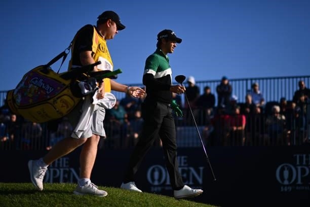 Thomas Detry of Belgium walks from the 1st tee during Day One of The 149th Open at Royal St George’s Golf Club on July 15, 2021 in Sandwich, England.