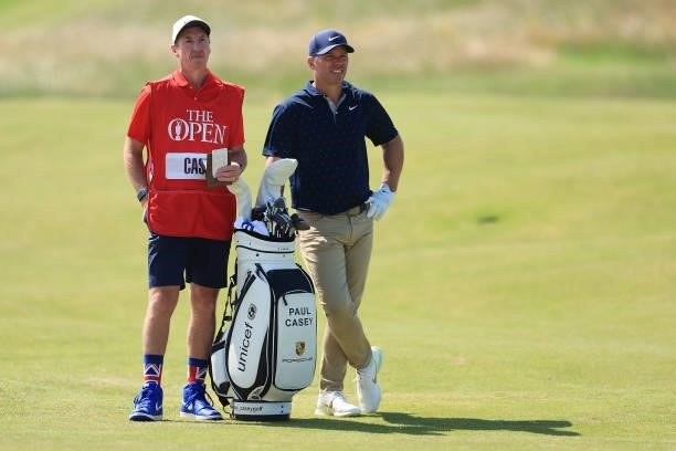 Paul Casey of England looks ahead on the 13th hole during Day One of The 149th Open at Royal St George’s Golf Club on July 15, 2021 in Sandwich,...