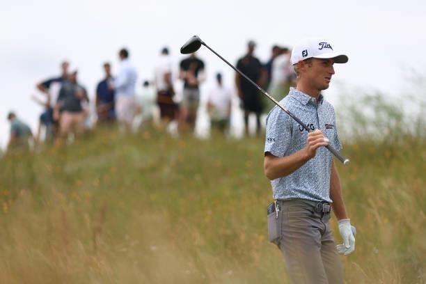 Will Zalatoris of The United States looks on during Day One of The 149th Open at Royal St George’s Golf Club on July 15, 2021 in Sandwich, England.